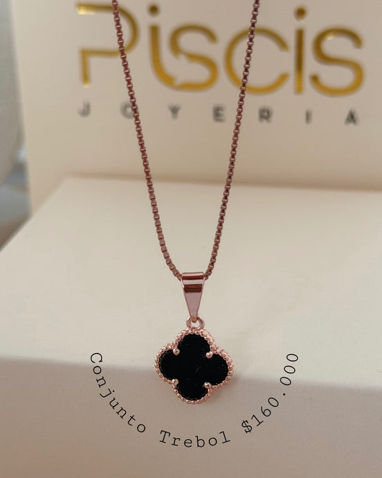 Conjunto Oro Rosa dije trébol