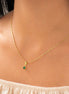 Conjunto 45cms Circon verde-cristal