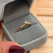 Anillo solitario Circon 5mm