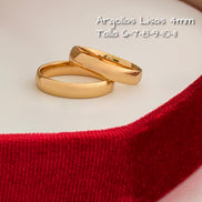 Argollas Matrimoniales lisas 4mm