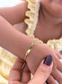 Pulsera Cubana placa 14cms
