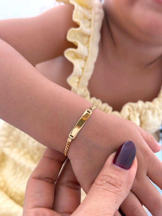Pulsera Cubana placa 14cms