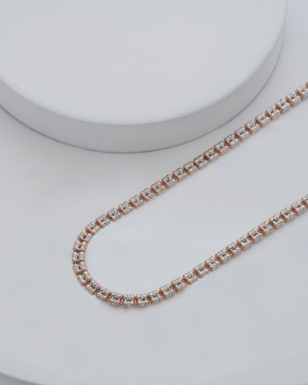 Cadena ICE IT 45cms plata y oro Rosa