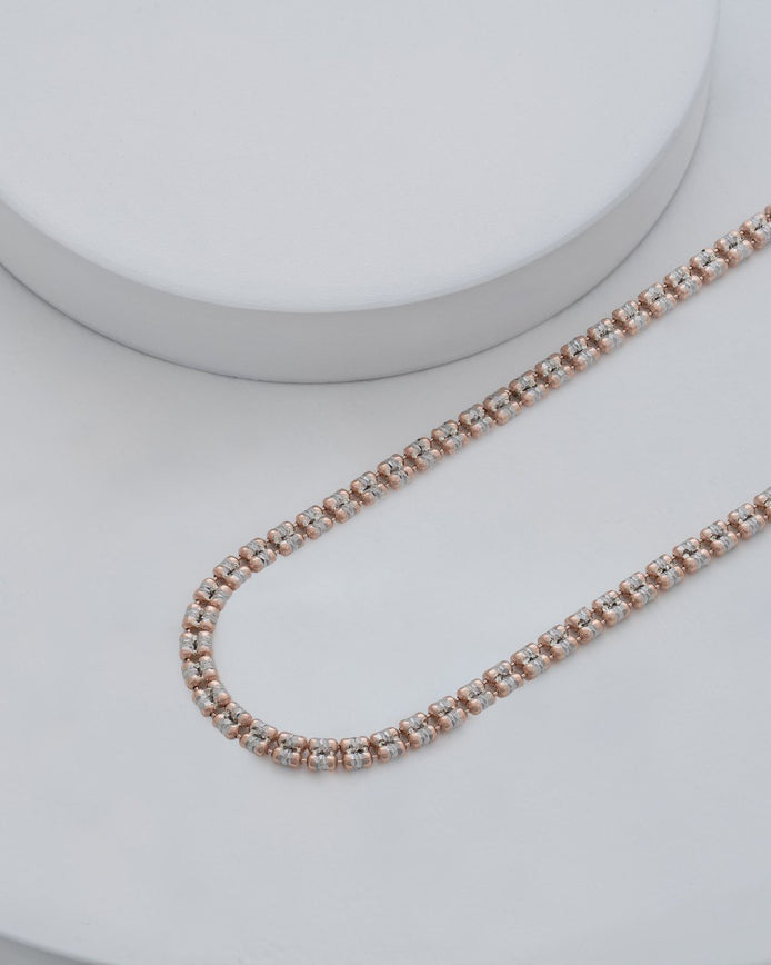 Cadena ICE IT 45cms plata y oro Rosa
