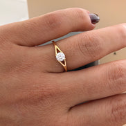 Anillo Circon 6mm