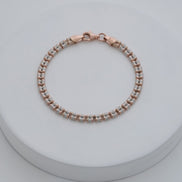 Pulsera ICE 2 carriles 16cms base plata