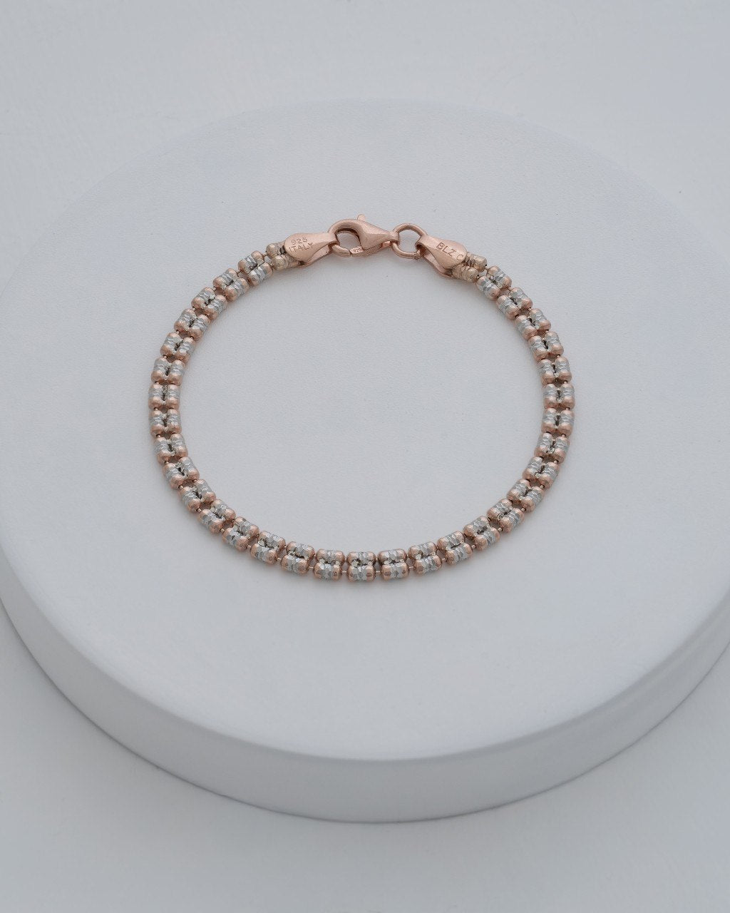 Pulsera ICE 2 carriles 16cms base plata