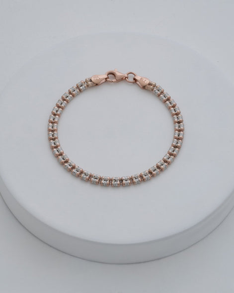 Pulsera ICE 2 carriles 16cms base plata