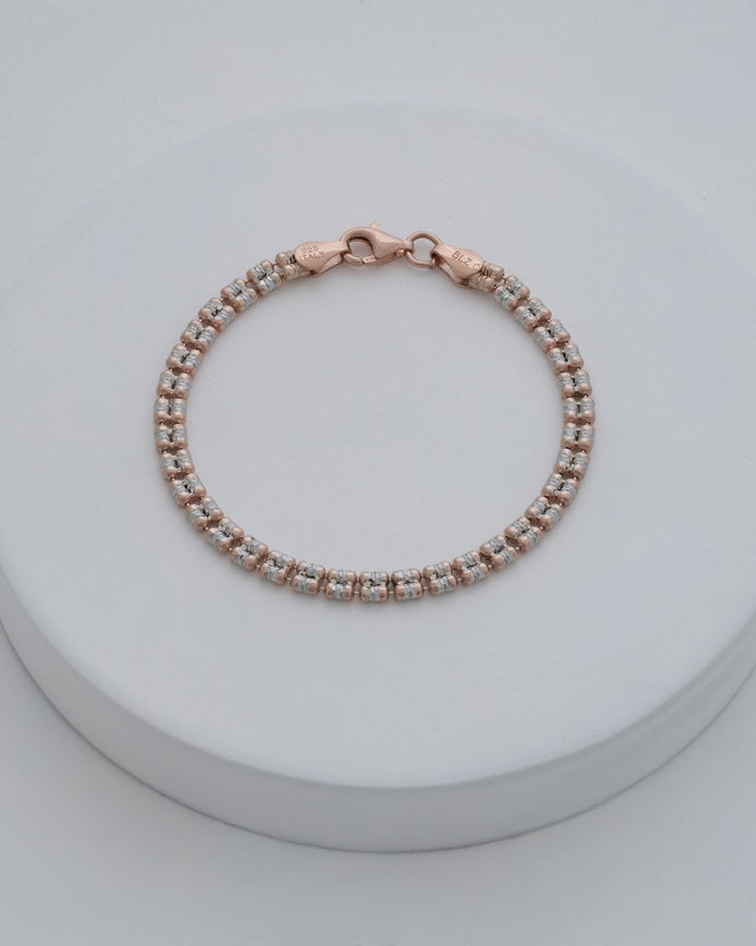 Pulsera ICE 2 carriles 16cms base plata
