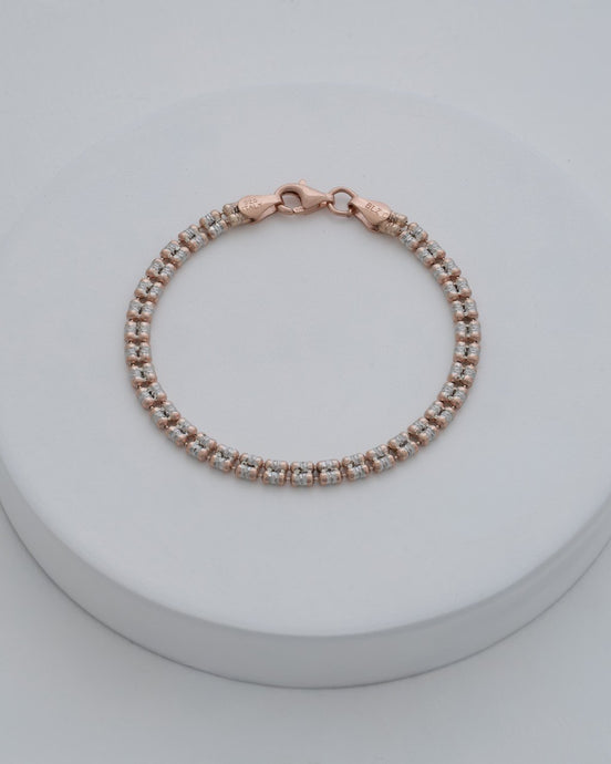 Pulsera ICE 2 carriles 16cms base plata