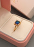Anillo Cuadrado azul