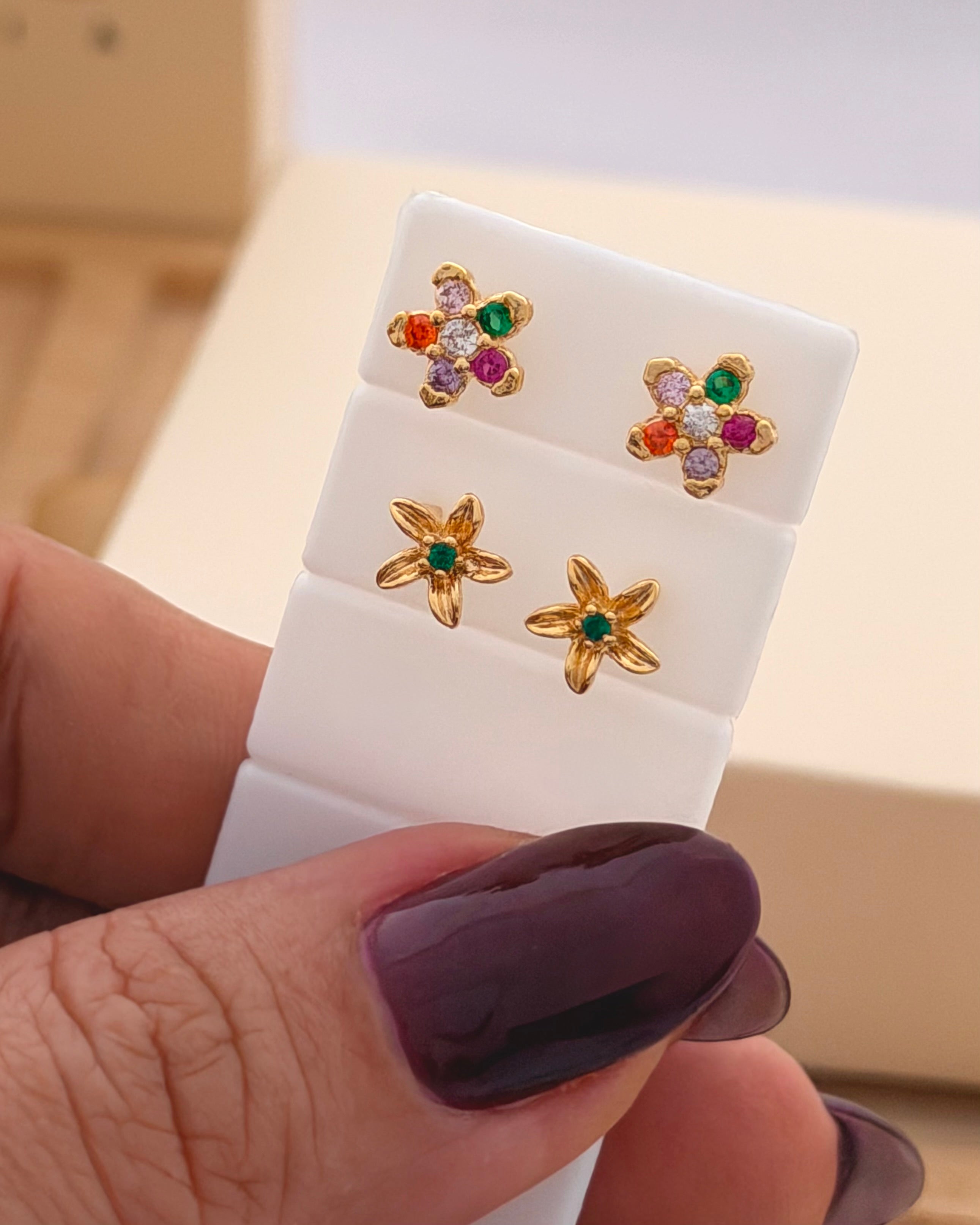 Dúo Aretes flor