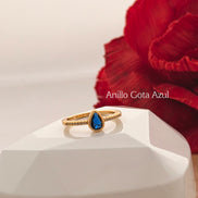 Anillo Gotico Azul circonias