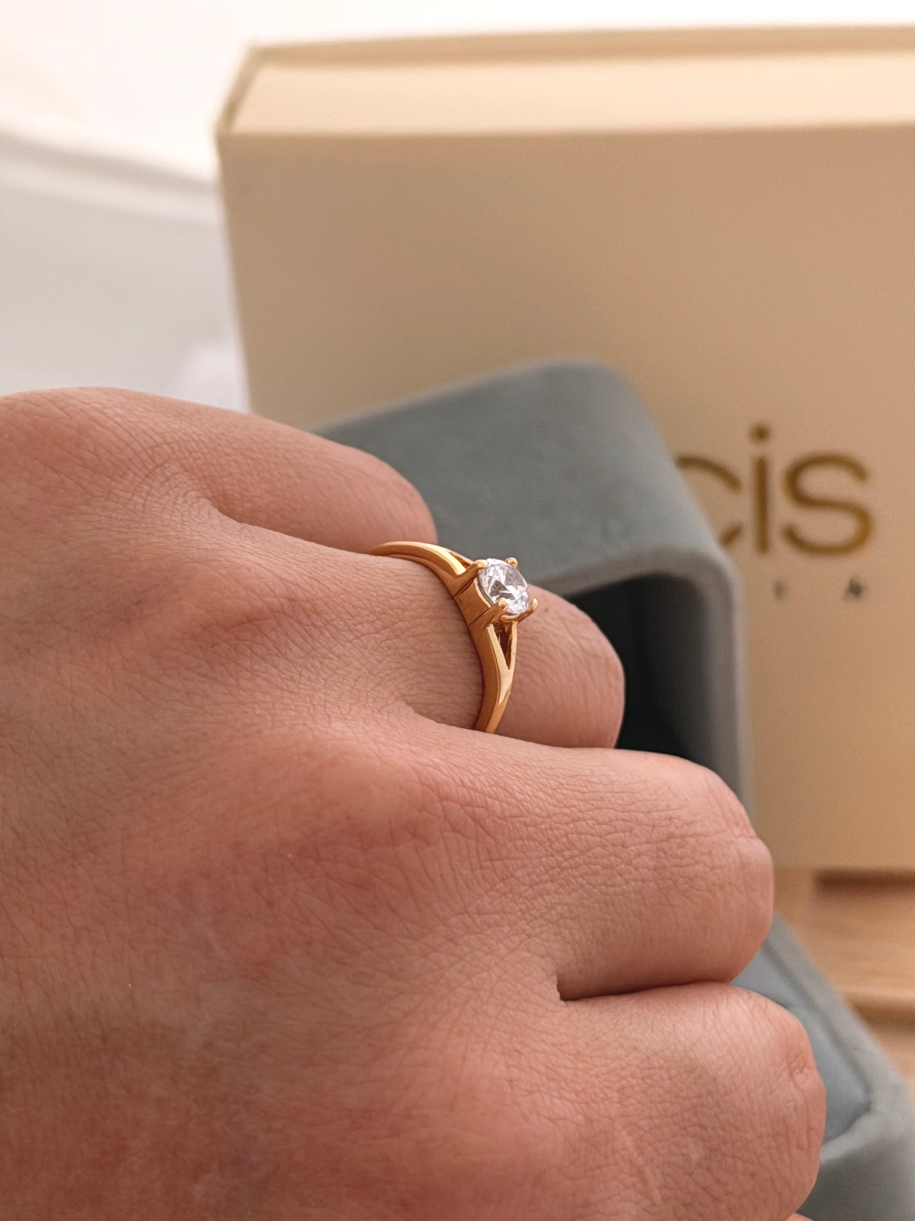 Anillo Circon 6mm