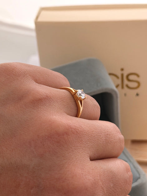 Anillo Circon 6mm