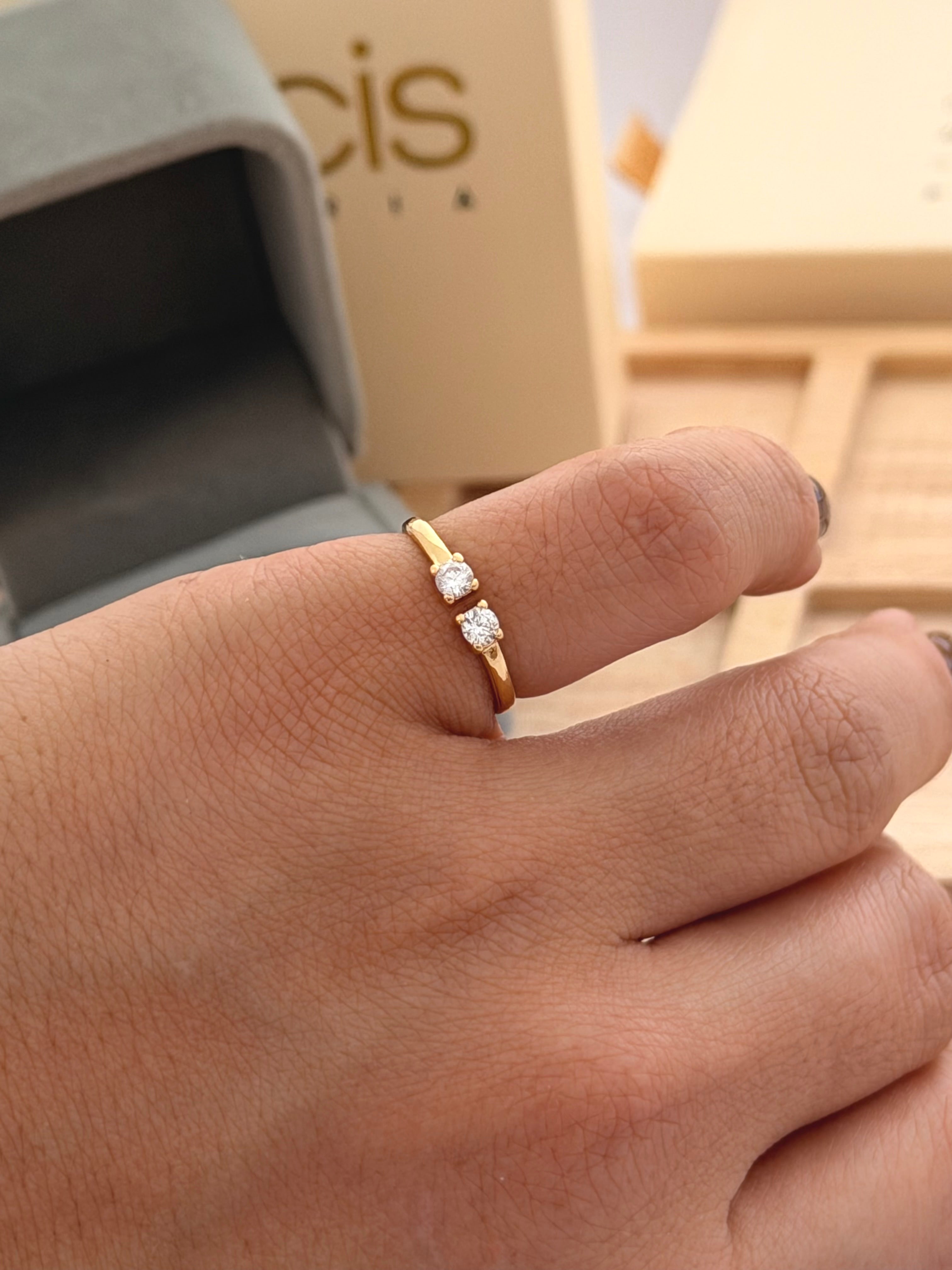 Anillo Tu y Yo Ajustable