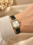 Reloj en acero inoxidable correa negra