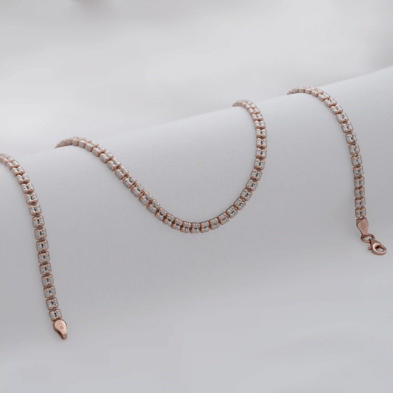 Cadena ICE IT 45cms plata y oro Rosa