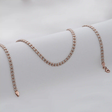 Cadena ICE IT 45cms plata y oro Rosa