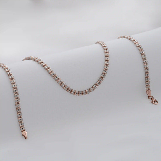 Cadena ICE IT 45cms plata y oro Rosa