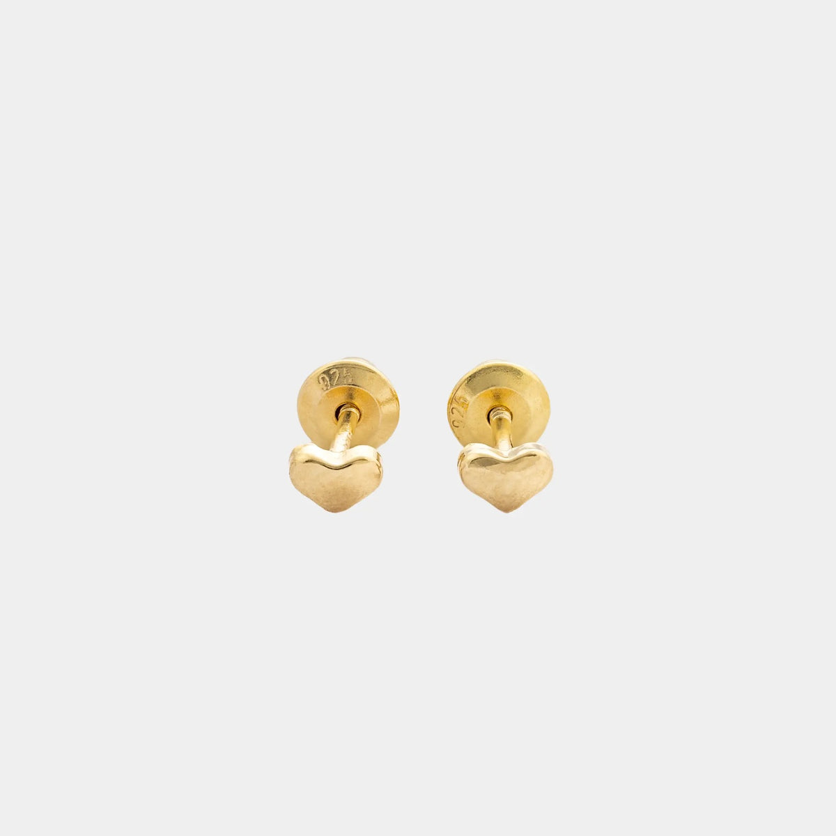 Arete Corazon mini Rosca de seguridad