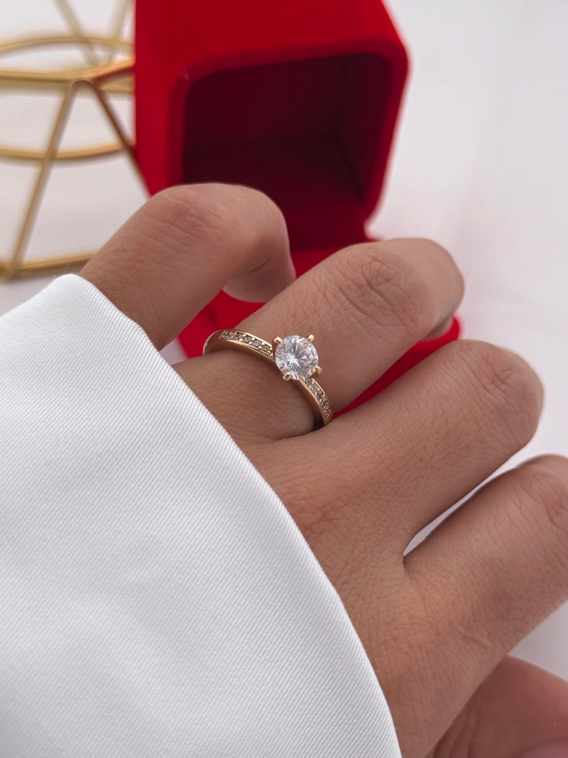 Anillo Circon Crystal 6mm