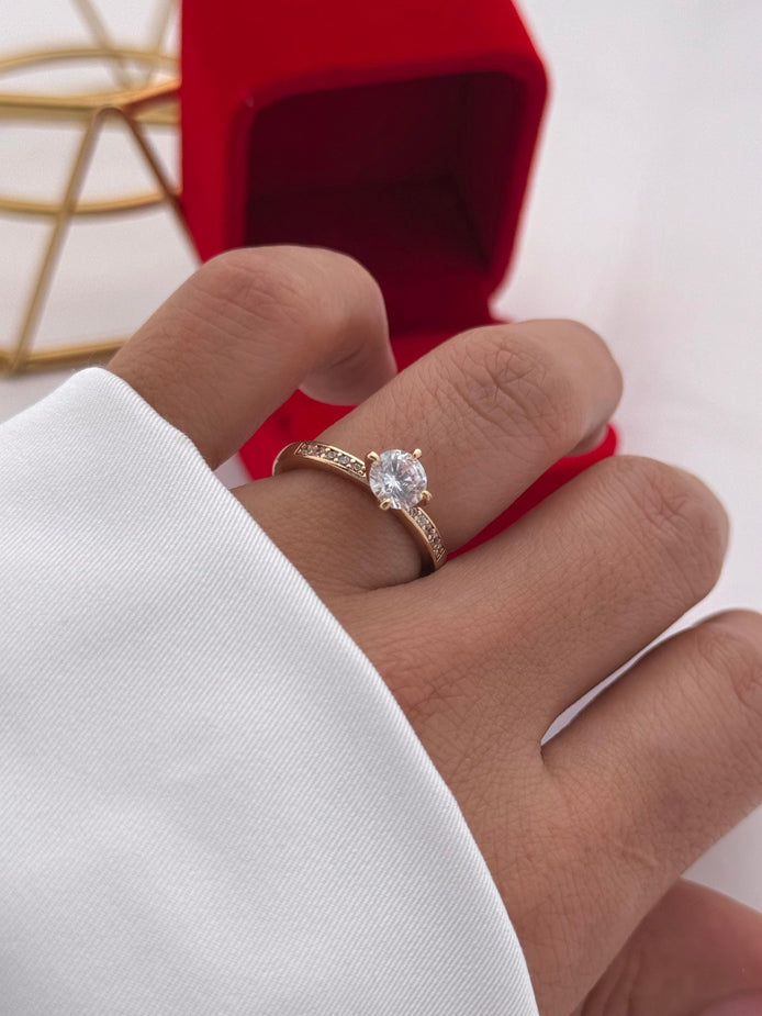 Anillo Circon Crystal 6mm