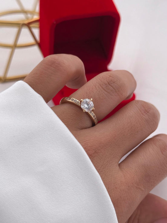 Anillo Circon Crystal 6mm
