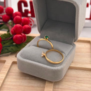 Anillo Solitario circon 4mm