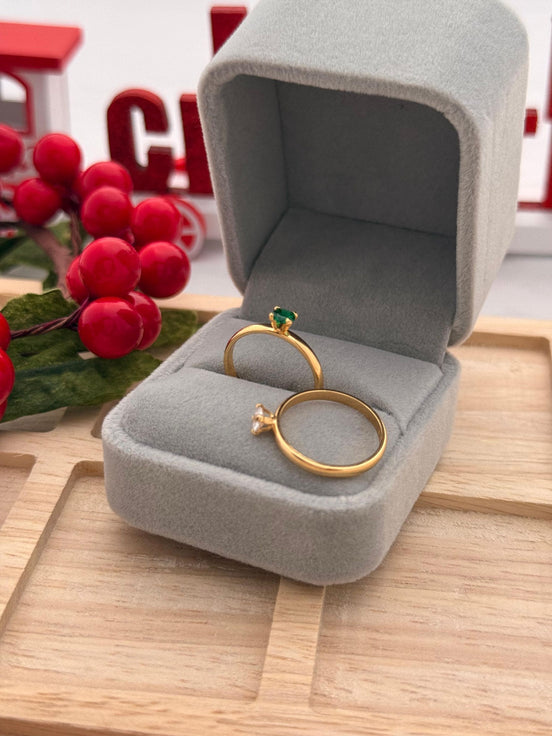Anillo Solitario circon 4mm